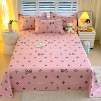 Breathable autumn winter printed cotton bed sheet for homes