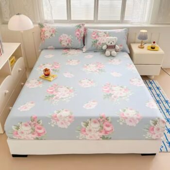 Soft cotton skin-friendly fitted sheet with deep pocket fit