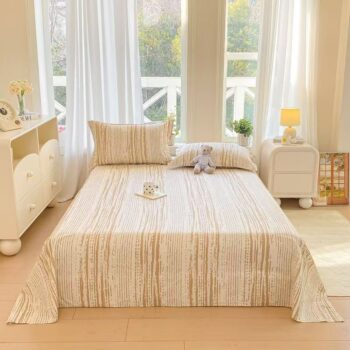 Cute pure cotton cartoon printed bed sheet for student dorms