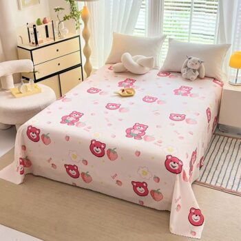 Cute and comfortable soft bed sheet for cozy home use