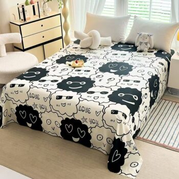Cute and comfortable soft bed sheet for cozy home use