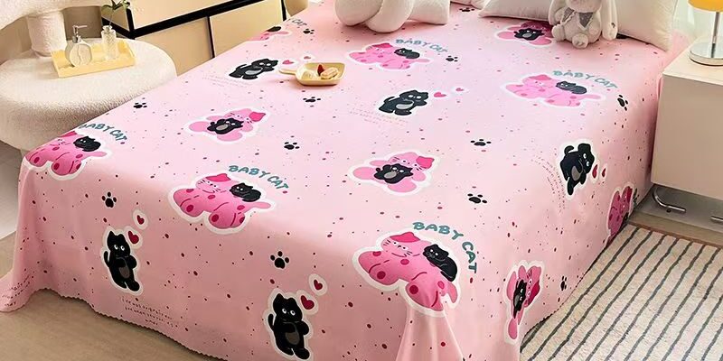 Cute and comfortable soft bed sheet for cozy home use