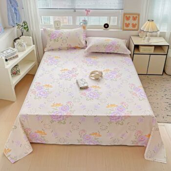 Thick pure cotton cute printed bed sheet for kids’ room