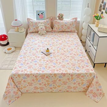 Thick pure cotton cute printed bed sheet for kids’ room