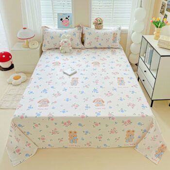 Thick pure cotton cute printed bed sheet for kids’ room