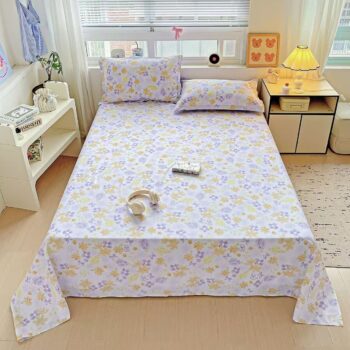 Thick pure cotton cute printed bed sheet for kids’ room