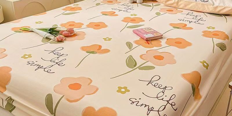 Dust-proof non-slip pure cotton fitted sheet with secure fit