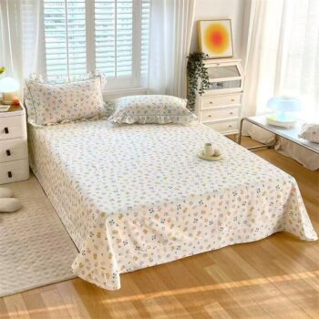 Pure cotton floral series printed bed sheet for home use