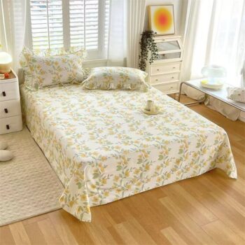 Pure cotton floral series printed bed sheet for home use