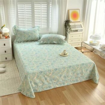 Pure cotton floral series printed bed sheet for home use