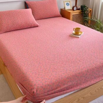 High-quality multi-color printed pure cotton non-slip fitted sheet