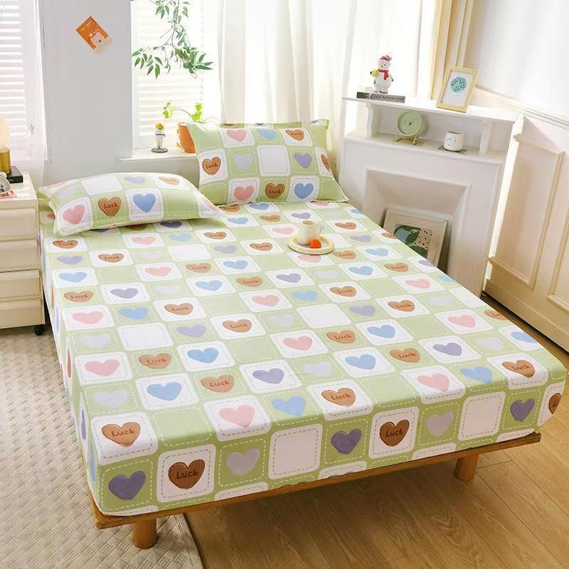 High-quality pure cotton fitted sheet with breathable soft texture