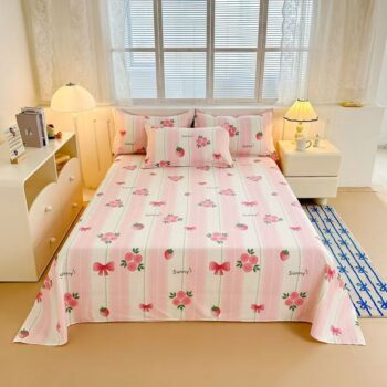 Cute cartoon pure cotton bed sheet for children’s bedrooms