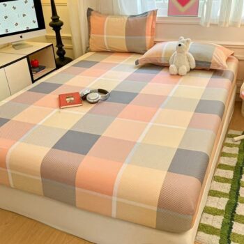 Pure cotton non-slip cartoon fitted sheet for children’s single beds