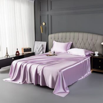 Pure mulberry silk summer bed sheet with smooth elegant finish