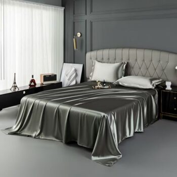 Pure mulberry silk summer bed sheet with smooth elegant finish