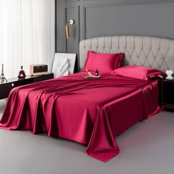 Pure mulberry silk summer bed sheet with smooth elegant finish