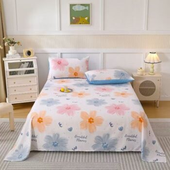 Breathable multi-size comfortable bed sheet for home use