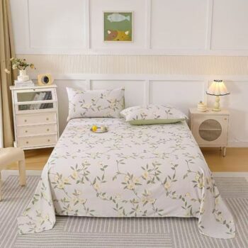 Breathable multi-size comfortable bed sheet for home use