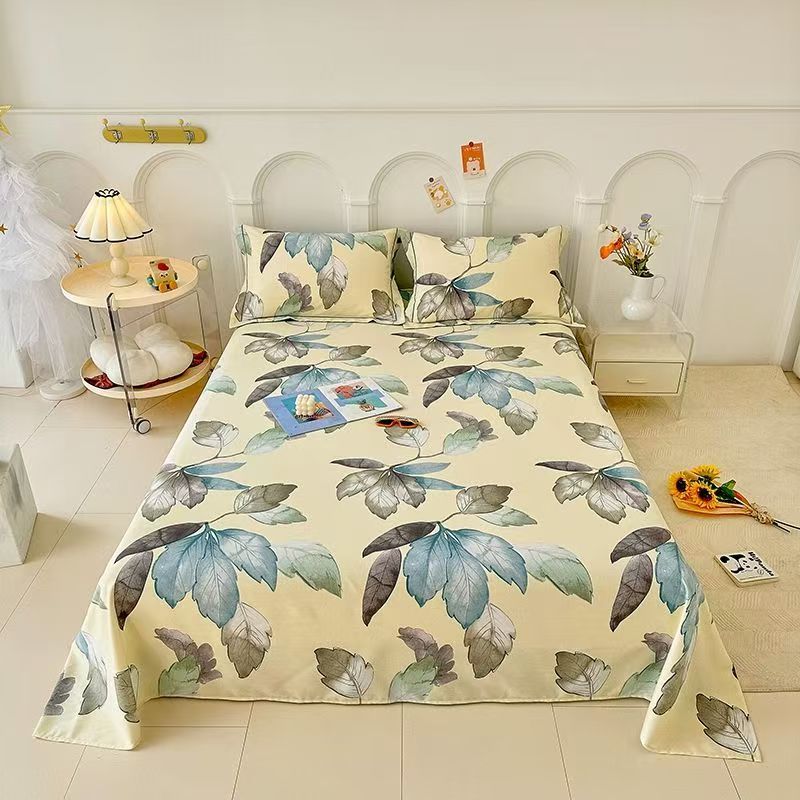 Premium thick Nordic-style cotton bed sheet for homes