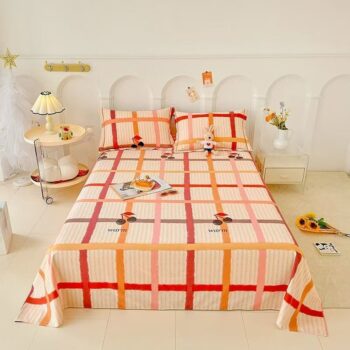 Premium thick Nordic-style cotton bed sheet for homes