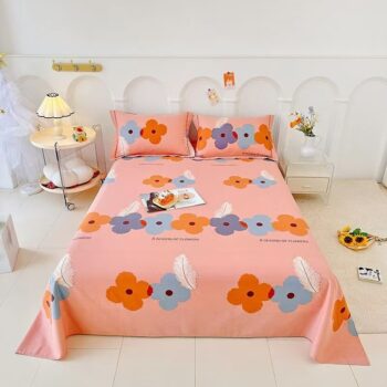 Premium thick Nordic-style cotton bed sheet for homes