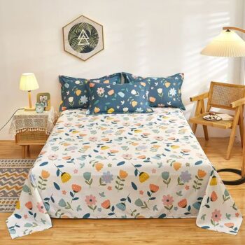 Premium breathable cotton home bed sheet for daily comfort