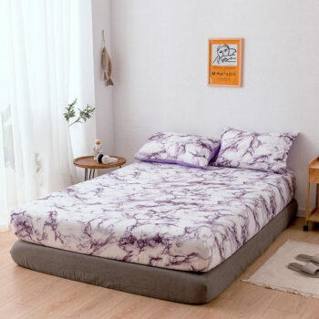 Luxury printed fitted sheet with elastic corners for bedding