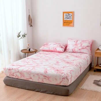 Luxury printed fitted sheet with elastic corners for bedding