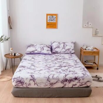 Luxury printed fitted sheet with elastic corners for bedding
