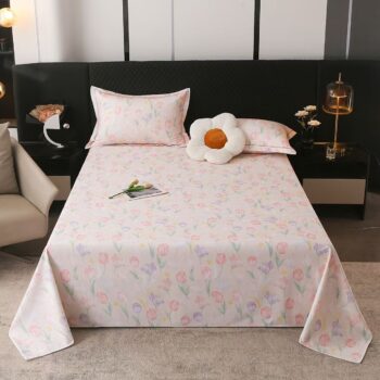 Premium printed pure cotton home bed sheet for comfort