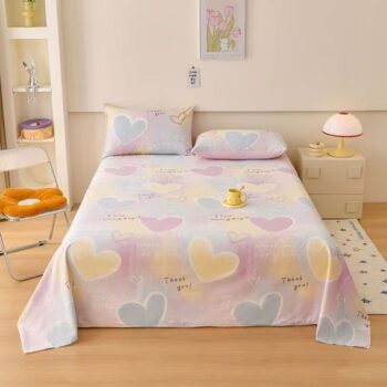 Pure cotton printed bed sheet for single and double beds
