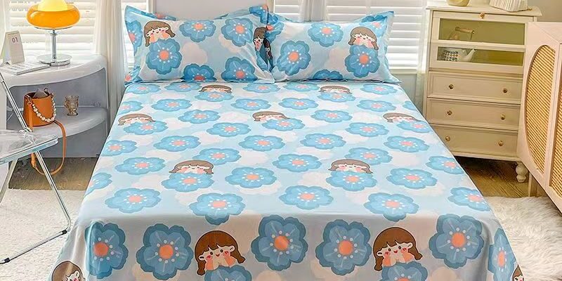 Breathable pure cotton skin-friendly soft bed sheet