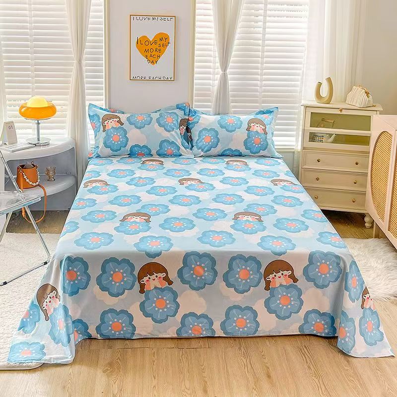 Breathable pure cotton skin-friendly soft bed sheet