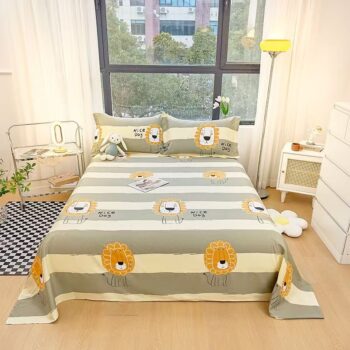 Soft breathable pure cotton bedroom bed sheet