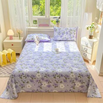 Pure cotton home bed sheet for single and double beds