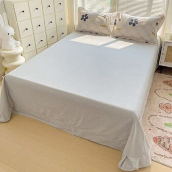 Breathable pure cotton multi-size bed sheet for daily comfort