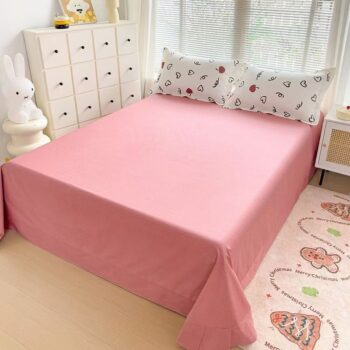 Breathable pure cotton multi-size bed sheet for daily comfort
