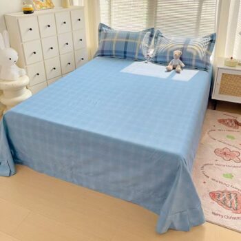 Breathable pure cotton multi-size bed sheet for daily comfort