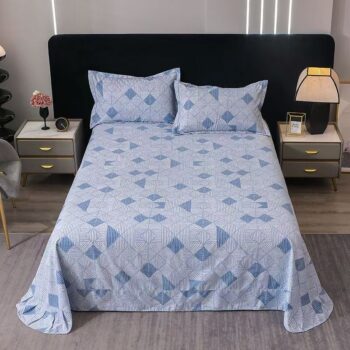 Soft pure cotton printed home bed sheet for daily use