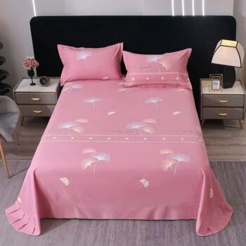 Soft pure cotton printed home bed sheet for daily use