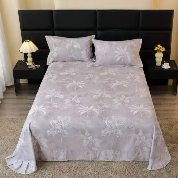 Skin-friendly pure cotton printed bed sheet for home use