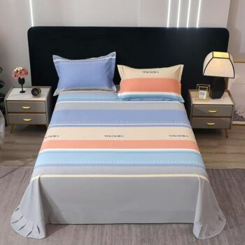 Soft pure cotton printed home bed sheet for daily use