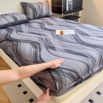 Thick pure cotton fitted sheet for single student dormitory beds