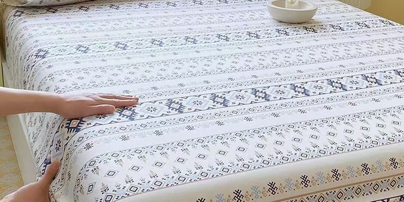 Thick pure cotton fitted sheet for single student dormitory beds