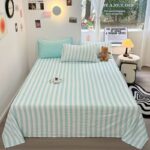 Striped pure-color thickened all-season bed sheet for home use