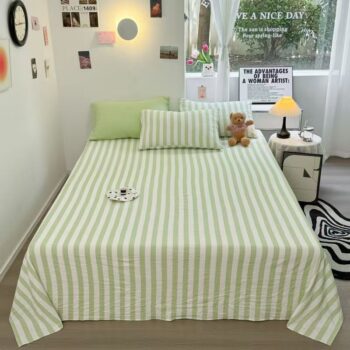 Striped pure-color thickened all-season bed sheet for home use