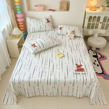 Thick pure cotton cartoon all-season bed sheet for home use