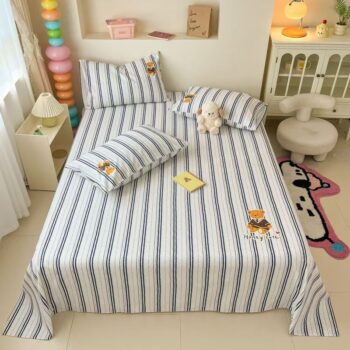 Thick pure cotton cartoon all-season bed sheet for home use