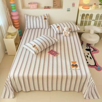 Thick pure cotton cartoon all-season bed sheet for home use